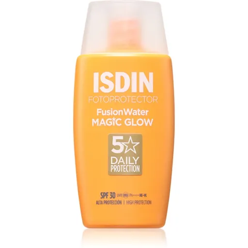 ISDIN Fotoprotector FusionWater Magic Glow cremă pentru plaja faciale SPF 30 50 ml