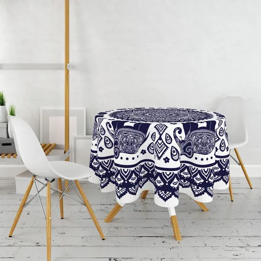 Fata de masa, Hermia, 994PRL1104, Diametru: 160 cm, Multicolor