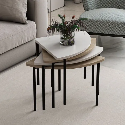 Masuta de cafea, Hanah Home, Emma, 90x42x42 cm, Alb