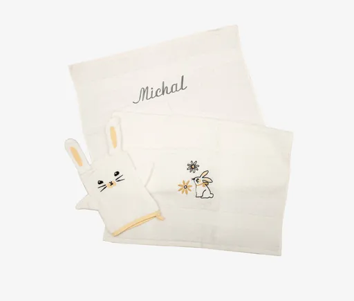 Set de baie pentru copii, cu broderie