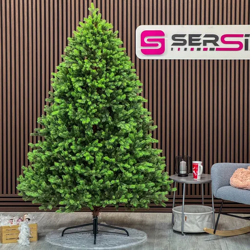 Brad artificial Sersimo, Hollandia, verde cu varfuri verzi, Integral 3D, 250 cm