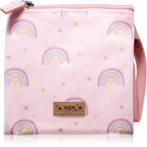 Saro Baby Sandwich Bag sac pentru gustare Pink 17,5x17,5 cm 1 buc
