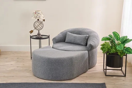 Fotoliu extensibil, Atelier del Sofa, 825BLC4724, Gri
