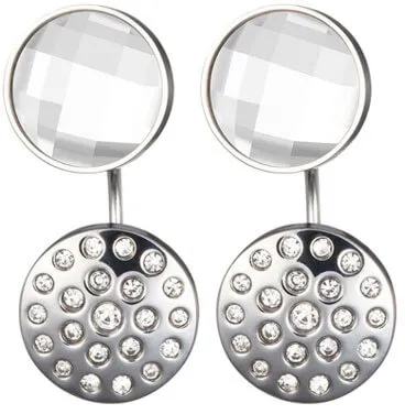 Preciosa Cercei din oțel Starry Sky cu cristale transparente 2 în 1 7237 00