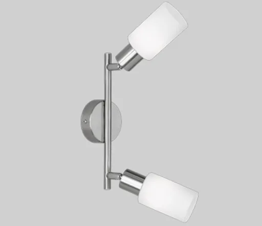 Plafoniera Mars, RL, 25x8x18.5 cm, 40W, 2x E14, metal, nichel mat/alb