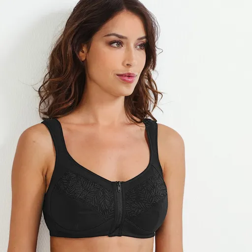 Sutien pentru femei după operații la sân, cu fermoar în față, fără armătură