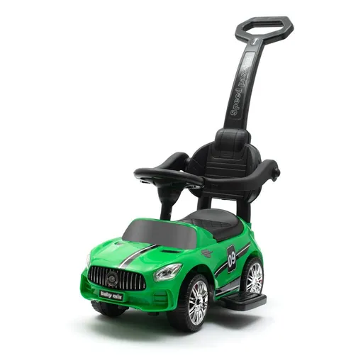 Mașinuță Baby Mix pentru copii cu sunet și barăde ghidare Racer, verde, verde