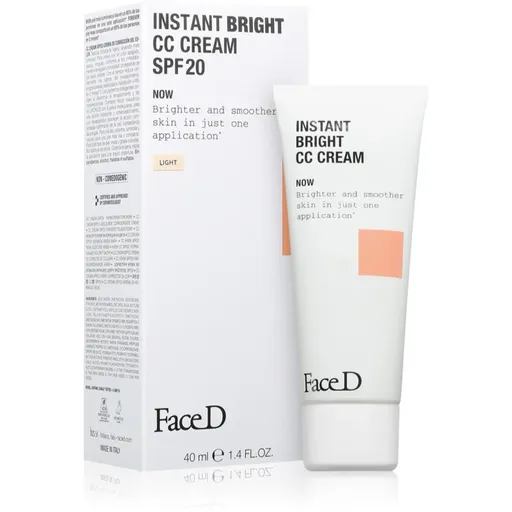 Face D Instant Bright crema CC hidratanta SPF 20 culoare Light 40 ml