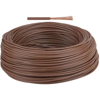 Rola 100m conductor litat din cupru MYF 2.5 (H07V-K) maro
