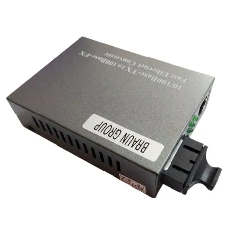 Media Convertor Braun Group XTR100-SM1310, Single Mode Tx/RX 1310nm, distanta 20km