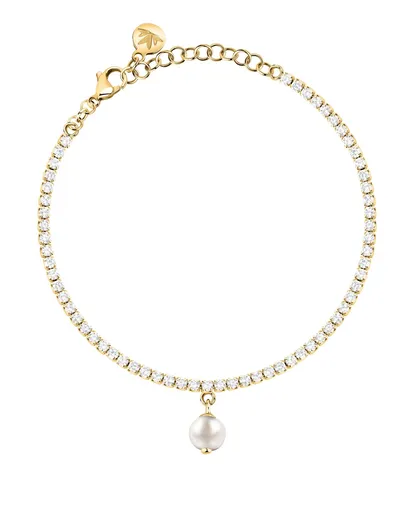 Morellato Brățară în stil tenis placată cu aur cu perlă naturală Perla SXU59