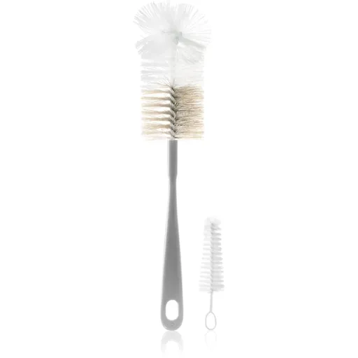 BabyOno Bottle Brush Bottle Brush perie pentru curățarea biberoanelor și a suzetelor Grey 2 buc