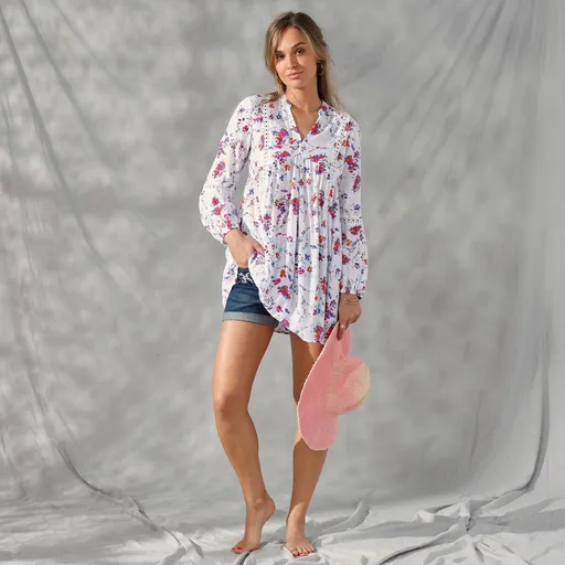 Tunică din crep imprimată