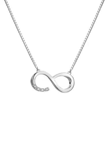 Hot Diamonds Colier minunat de argint cu diamante Infinit Much Loved DP910