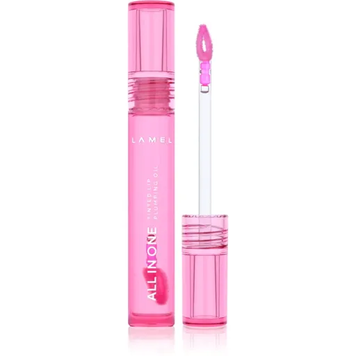 LAMEL All in One Lip Tinted Plumping Oil ulei nuanțator pentru buze pentru volum maxim № 402 Pink Sparkle 3 ml