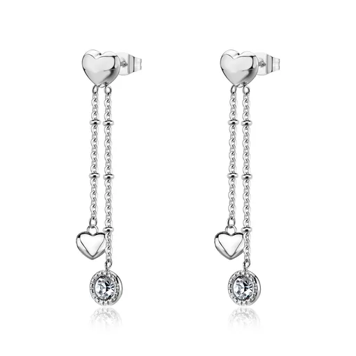 S'Agapõ Cercei lungi din oțel, cu pandantive Aurora SAR70