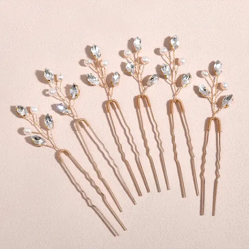 Ace de Par Aurii Glass Rhinestone, Set 6 - 17379858