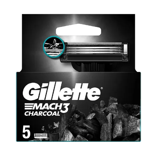 Gillette Capete de rezervă Mach3 Charcoal 5 buc.