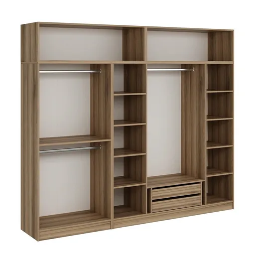 Dulap pentru haine, Hanah Home, Kale, 270x255x52 cm, Antracit