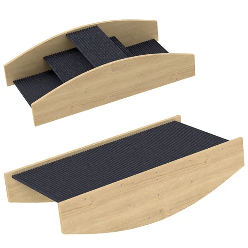 PawHut Balansier de agilitate pentru câini, 2-in-1 balansier și scară, antiderapant, lemn de brad, 80 x 39,5 cm | Aosom Romania