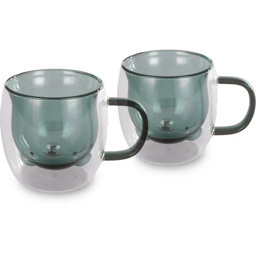 Lamart LT9127 Set de 2 pahare Bear Vaso, 250 ml,verde