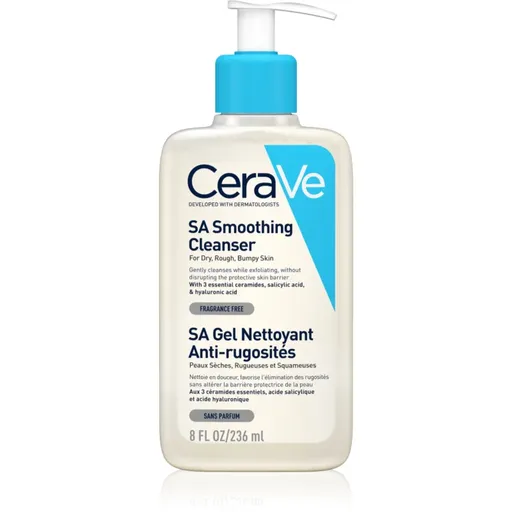 CeraVe Cleansers SA Smoothing Cleanser gel de cutatare si catifelare pentru piele normala si uscata 236 ml