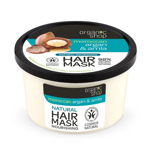 Organic Shop Mască de păr nutritivă Moroccan Argan & Amla (Natural Nourishing Hair Mask) 250 ml