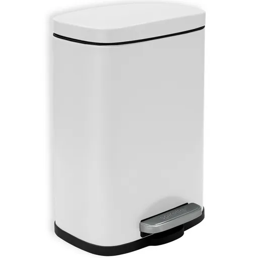 Spirella Coș de gunoi cu pedală Akira 5 l, alb mat, alb