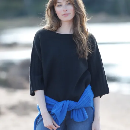 Pulover cu mânecă scurtă din poliester reciclat (1)