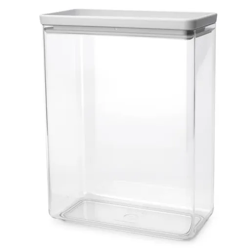 Cutie de depozitare Brabantia Tasty+ Stackable 1008878, 5,4 L, Sigiliu din silicon, Fara BPA, Gri deschis