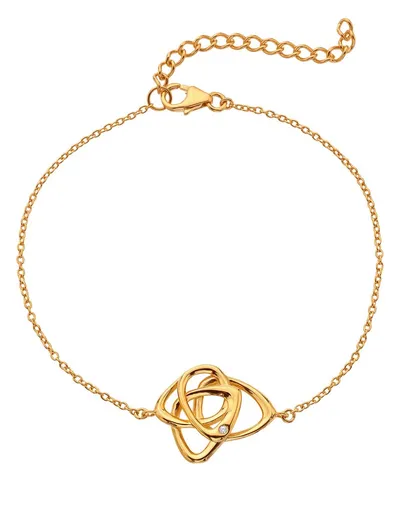 Hot Diamonds Brățară placată cu aur cu diamant autentic Golden Edit Hope DL708