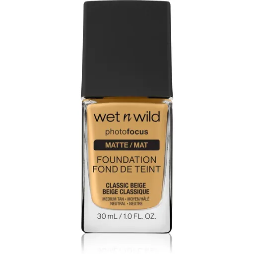 Wet n Wild PhotoFocus Make-up lichid matifiant culoare Classic Beige 30 ml