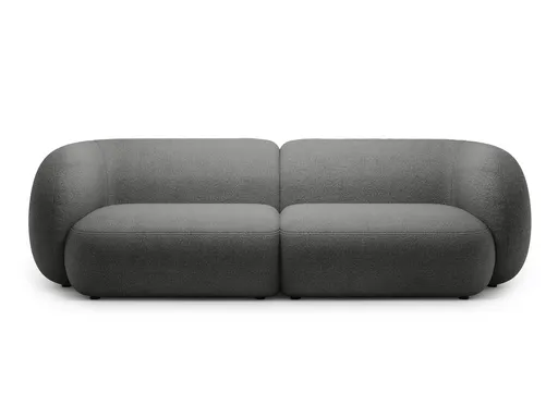 Canapea modulara 4 locuri, Kate, Micadoni Home, 243x99x76 cm, tesatura boucle, gri inchis