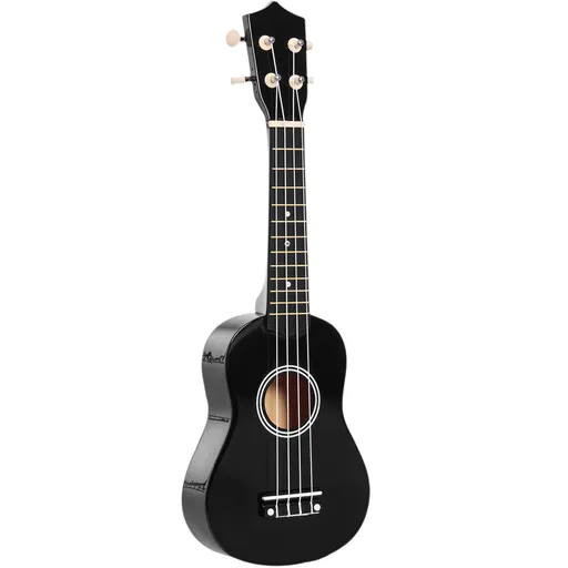 HOMCOM Ukulele Soprano de 21 Inchi pentru Începători, din Lemn cu Corzi din Nailon, Pană și Coardă de Rezervă, Negru | Aosom Romania