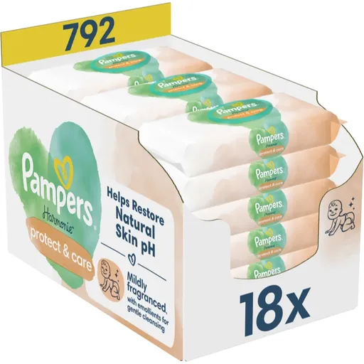 Pampers Harmonie Protect&Care Șervețele umede pentru copii cu gălbenele 792 buc