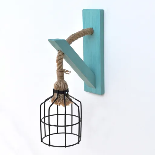 Lampa de masa, Opviq, 791EVL2536, Negru/Albastru