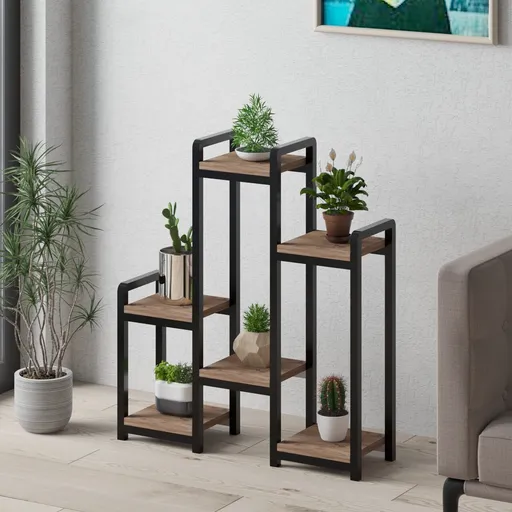 Decorative Jardiniere, Hanah Home, Rosa, 20x67x77 cm, Pin Atlantic / Negru