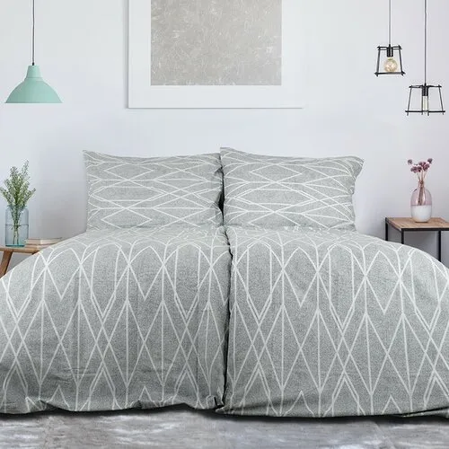 B.E.S. Petrovice Lenjerie de pat din bumbacExkluziv Gray stripes, 140 x 200 cm, 70 x 90 cm