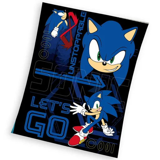 Pătură pentru copii Carbotex Unstoppable Sonic the Hedgehog, 130 x 170 cm