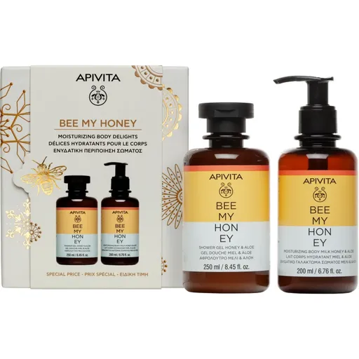 Apivita Bee My Honey Shower Gel & Body Milk Set set cadou pentru hidratare intensa