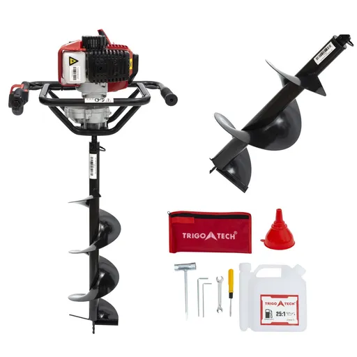 Motoburghiu - Foreza Pamant - Micul Fermier - Putere 2 CP + 2 x burghie 200, 300mm