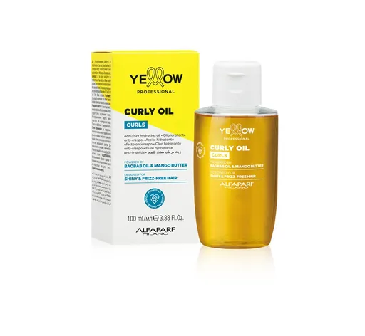 Yellow Professional Curls Ulei pentru Par Cret– Hidratare Intensa, Stralucire Naturala si Anti-Frizz Personalizabil, G
