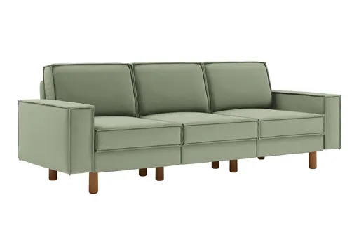 Canapea 3 locuri, Atelier del Sofa, 918CMF1251, Otel, Verde marin / Nuc