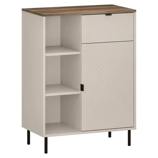 Dulap EYCO 1D1S, cașmir/stejar castello