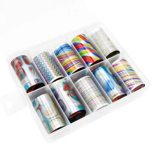 Folie de Transfer, Abstractie Holografic, Set 10 buc