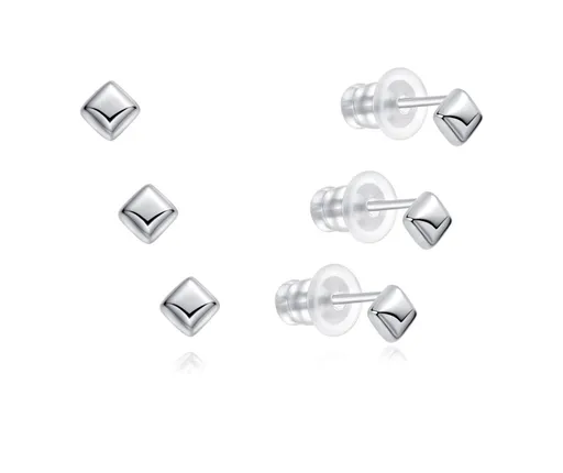 MOISS Set de cercei mici din argint E0004635 (3 perechi de cercei)