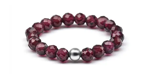 Agato Inel mineral cu granat POL-R11 56 mm