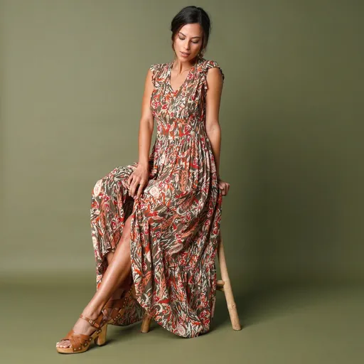 Rochie lungă imprimată