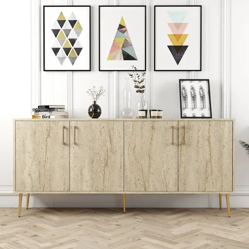 Consola, Hanah Home, Kiev, 180x78x35 cm, Travertin