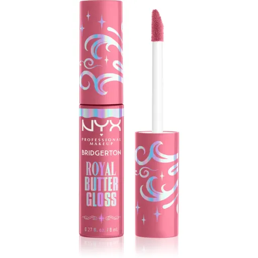 NYX Professional Makeup Bridgerton Royal Butter Gloss lip gloss culoare 01 Angel Food Cake 8 ml